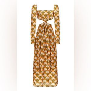 NWT Agua by Agua Bendita Cuarzo Semilla Otoño Maxi dress Size Small & Medium